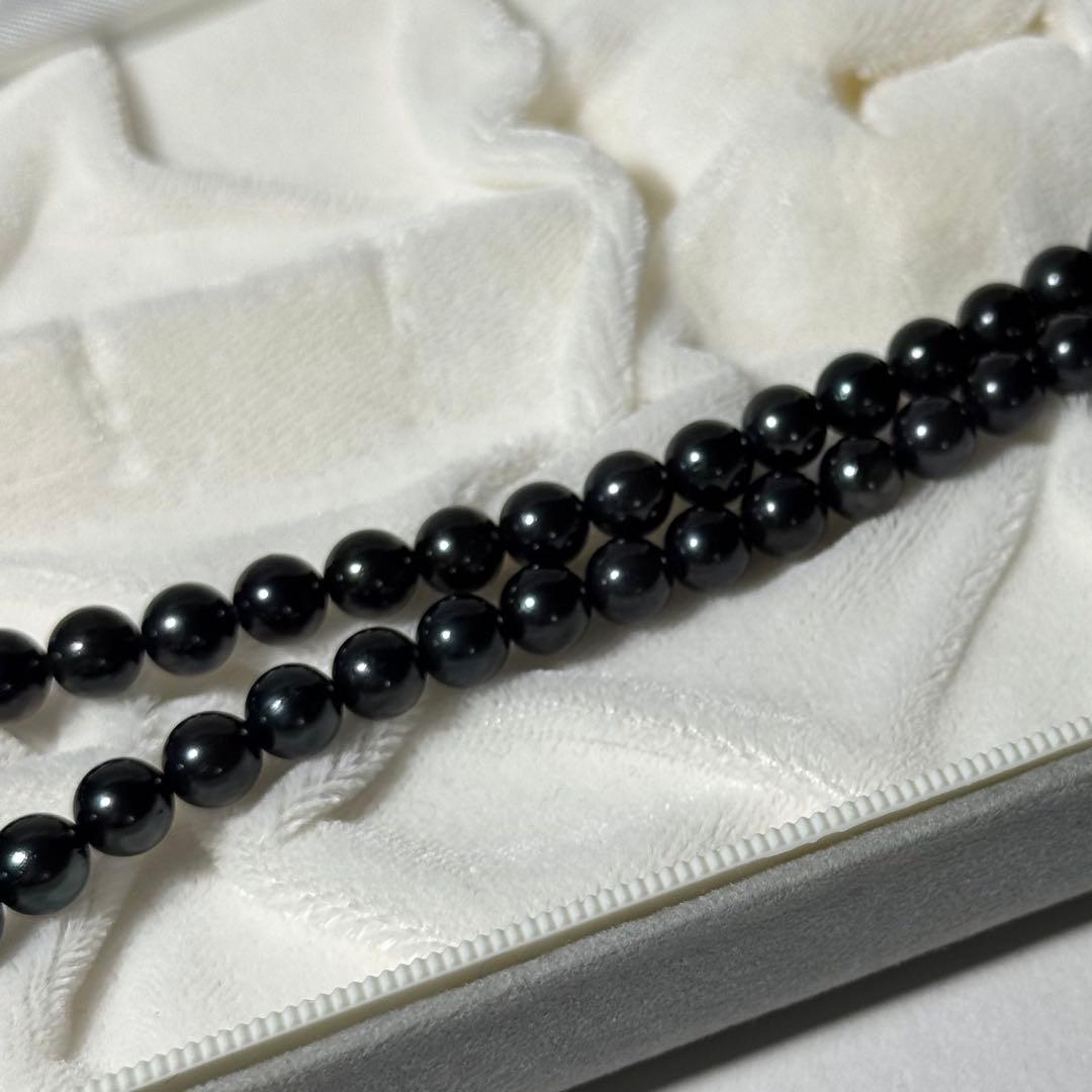 あこや本真珠 パールネックレス イヤリング セット ブラックパール 鑑別書付き