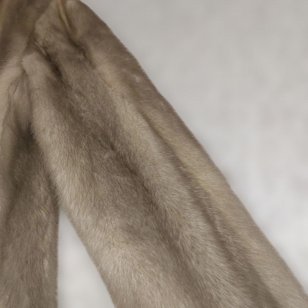 XLサイズ サファイアミンク 毛皮コート 毛並み上質 極上の肌触り ボリューム