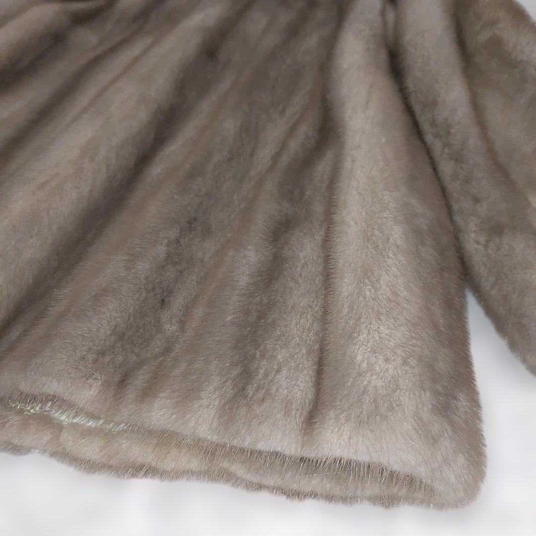 XLサイズ サファイアミンク 毛皮コート 毛並み上質 極上の肌触り ボリューム