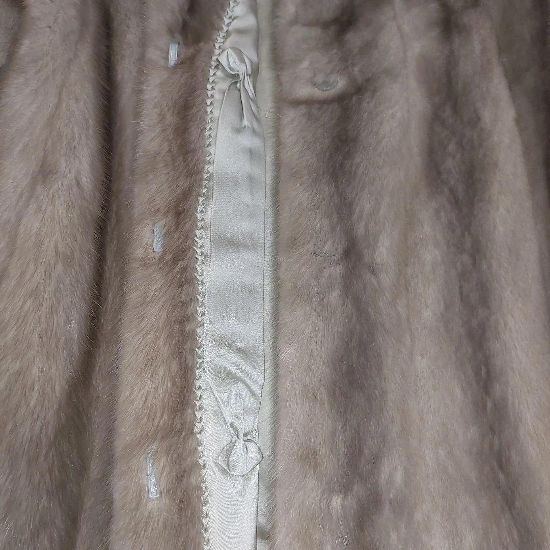 XLサイズ サファイアミンク 毛皮コート 毛並み上質 極上の肌触り ボリューム