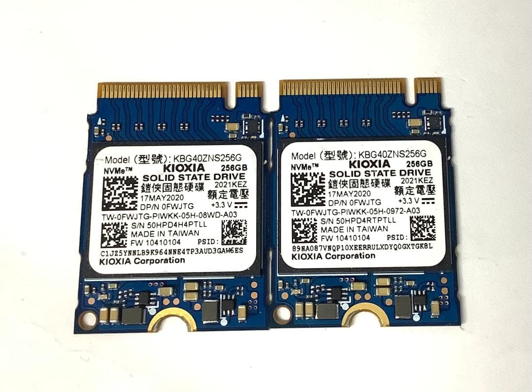 ②-WA448 KIOXIA NVMe 256GB SSD 2点