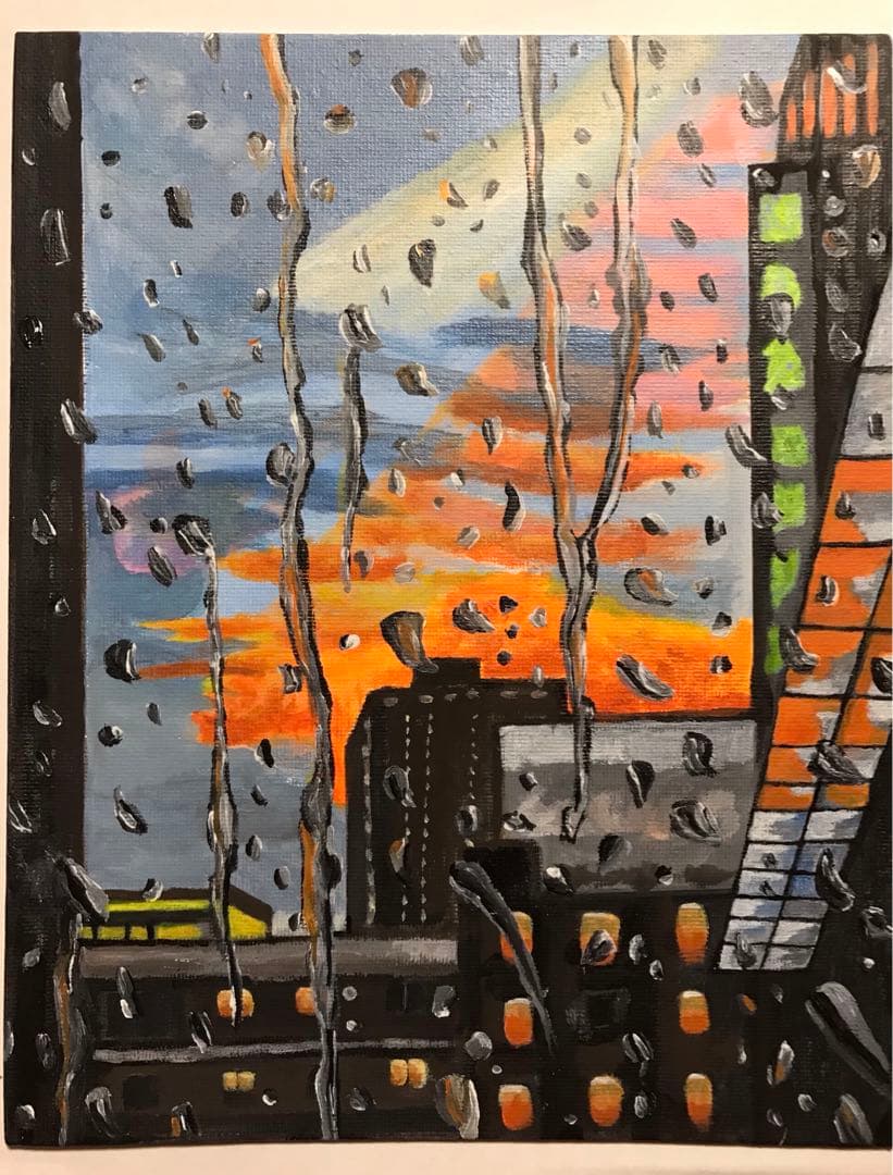 Louis x イワフネ カナメ 合作 アクリル画 風景 003