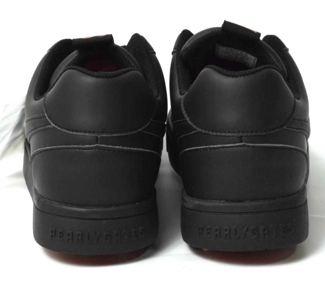 未使用3.5万 パーリーゲイツ ゴルフシューズ 27.5 メゾンロゴ柄 メンズ