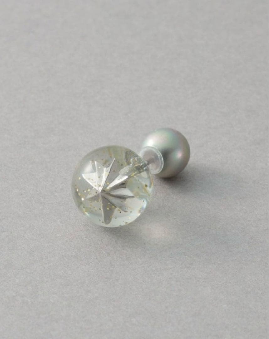 ete オーナメントピアス【スノードーム】片耳用