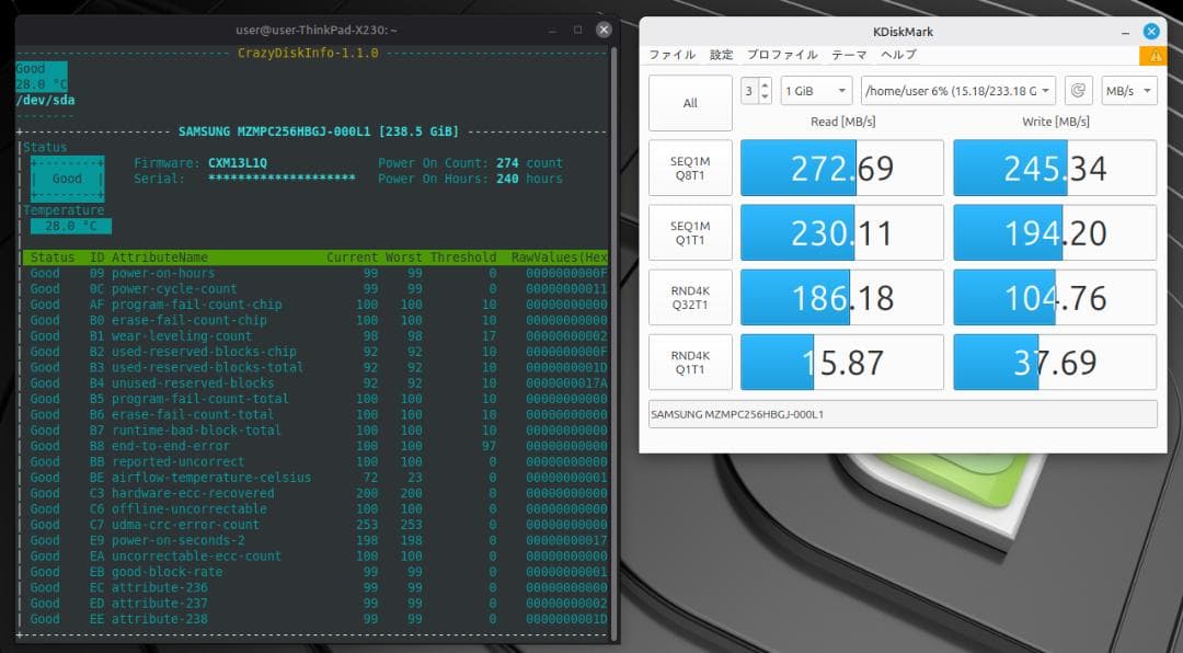 ThinkPad X230　i5／8Gメモリ／780Gデュアルブート／BL KB