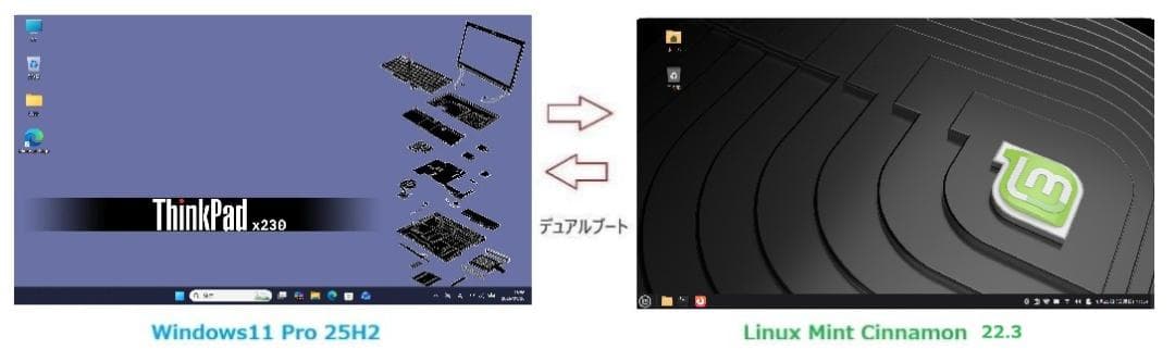 ThinkPad X230　i5／8Gメモリ／780Gデュアルブート／BL KB