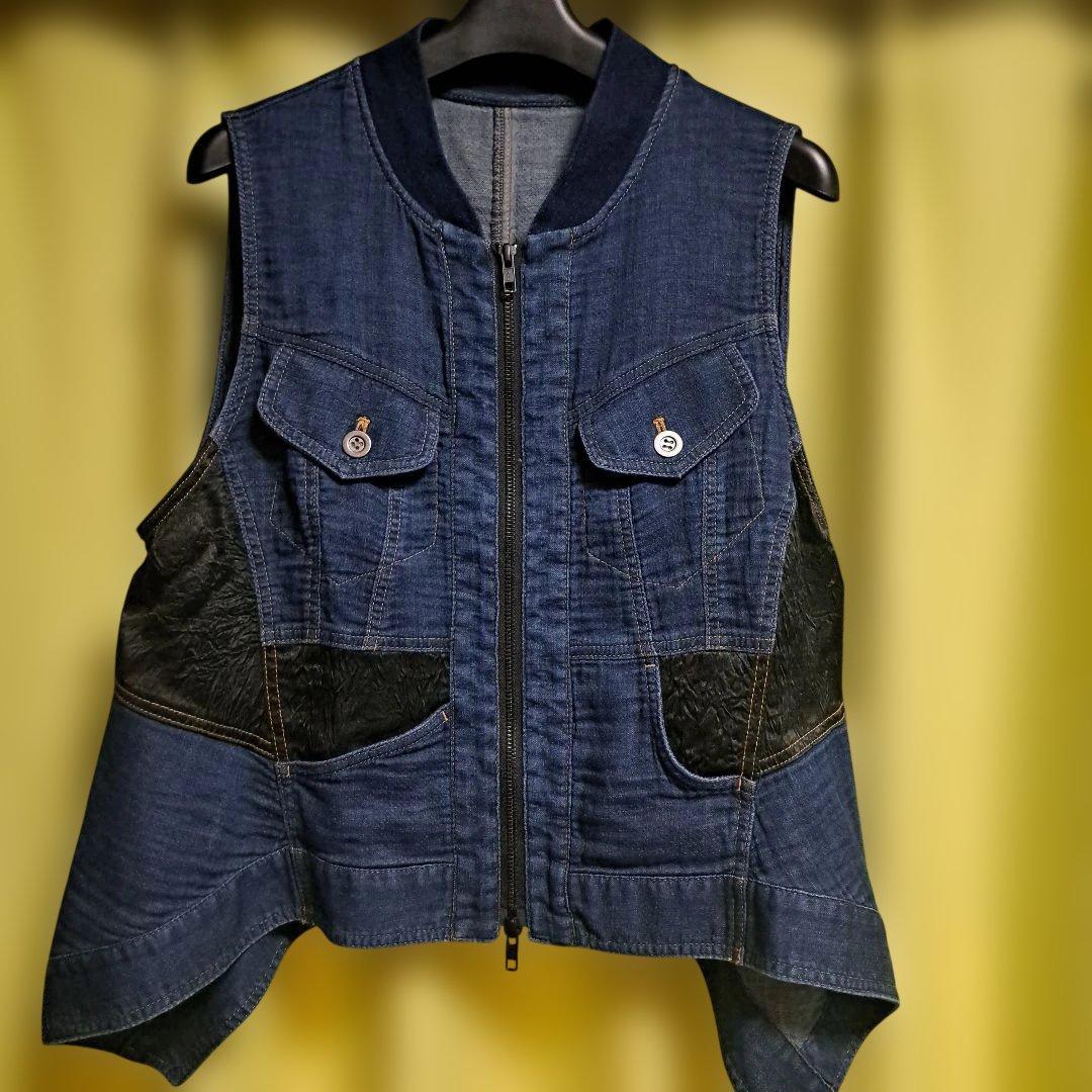 センソユニコ Cube-Cube キューブキューブ ガーゼデニム ベスト 今期！