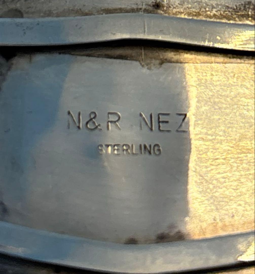 N &R ズニ族　インディアンジュエリー　ターコイズ　ニードルポイント　シルバー