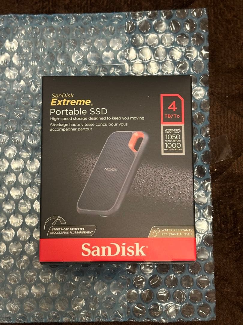 外付けハードディスク・ドライブ SSD 4TB SanDisk Extreme Portable