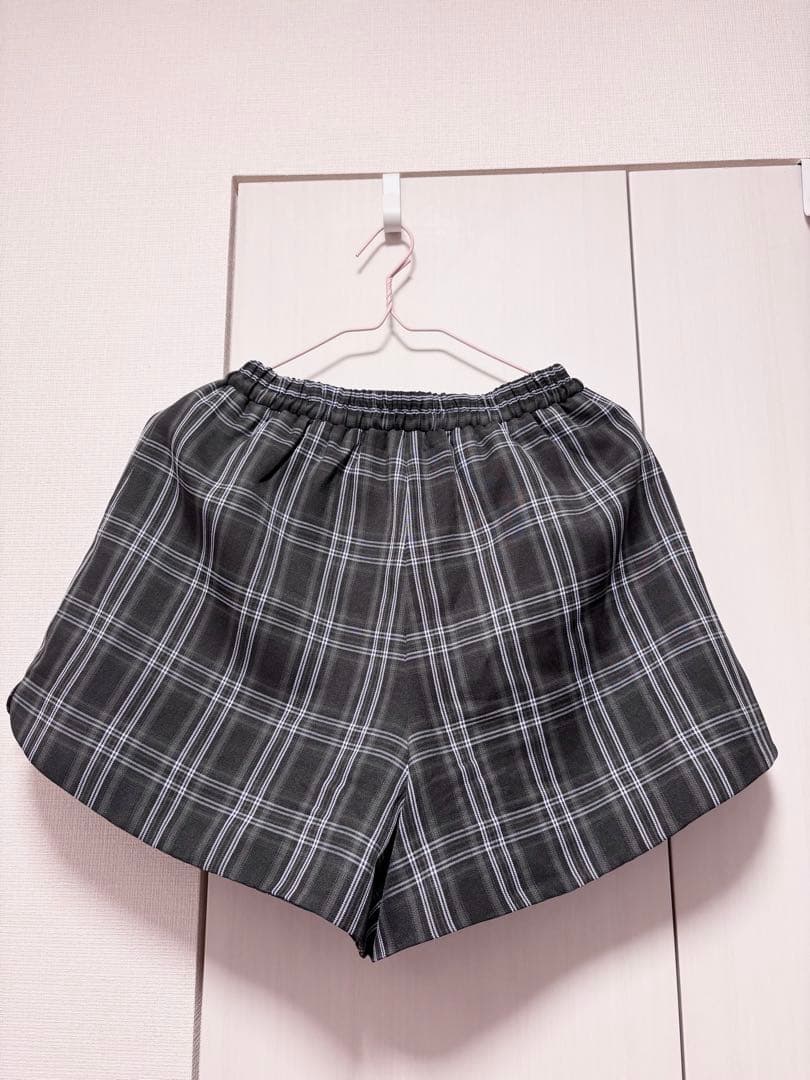 Secret Honey アクセサリーリボン付きセットアップ チェックブラック