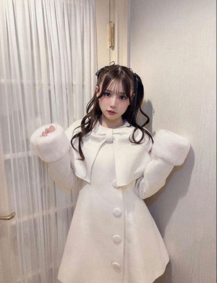 【Me roir】ミーロワール リボンケープドーリーコート コート