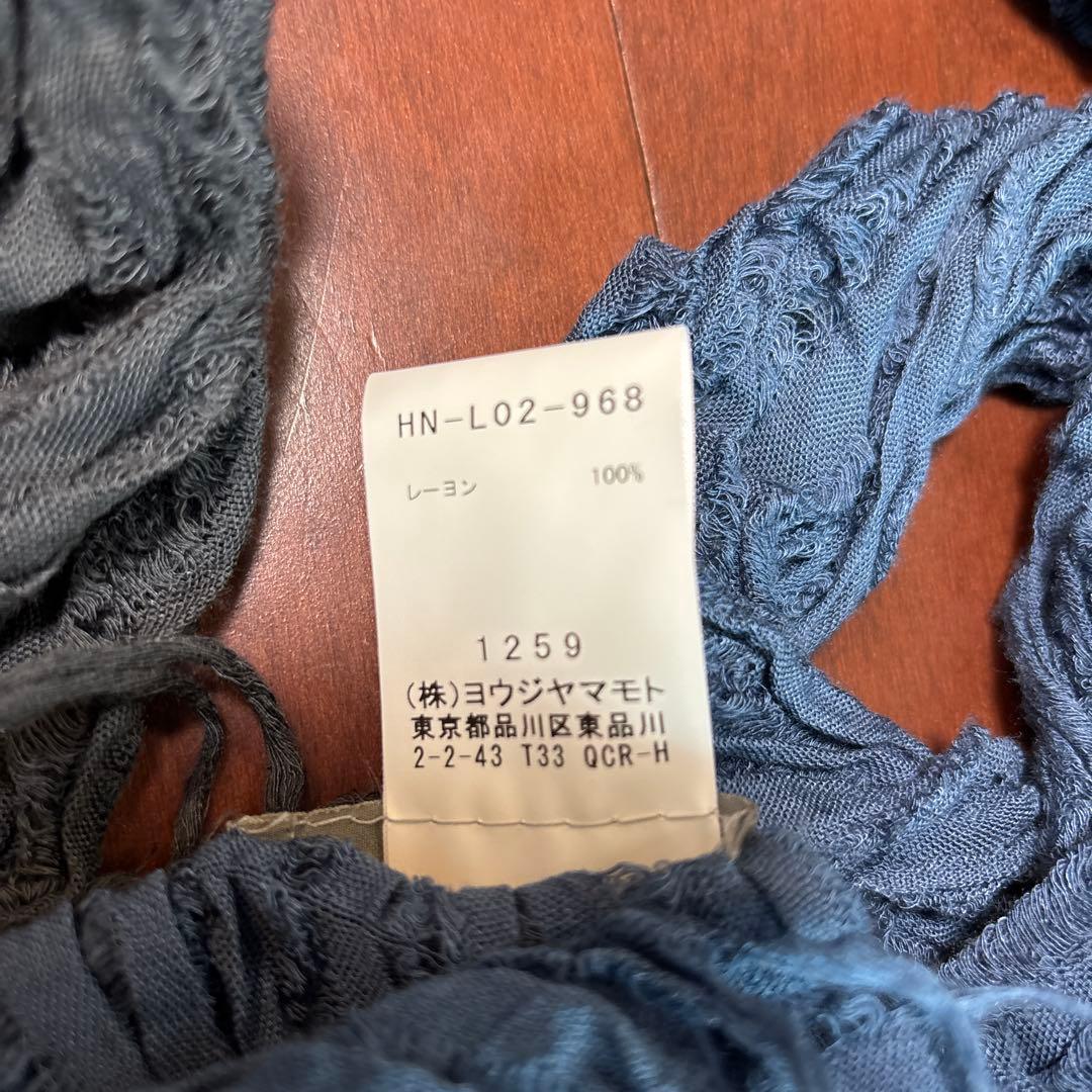 Yohji Yamamoto ストール グレー&ブルー