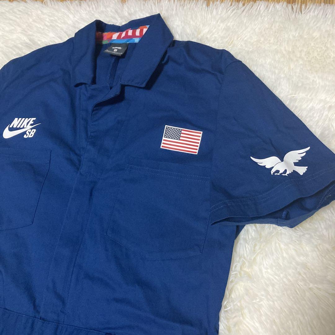 極美品✨️ Nike SB ネイビー ツナギ ジャンプスーツ Mサイズ USA