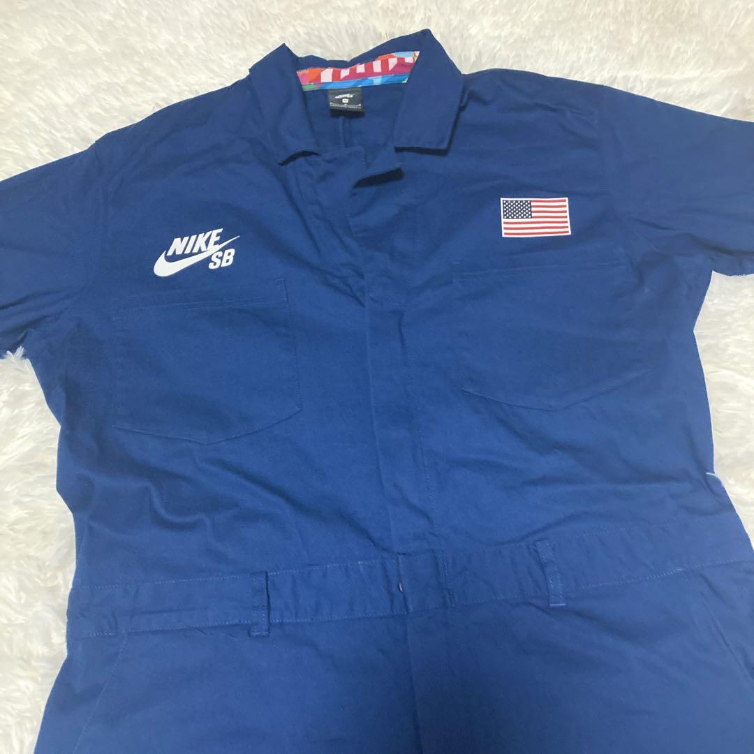 極美品✨️ Nike SB ネイビー ツナギ ジャンプスーツ Mサイズ USA