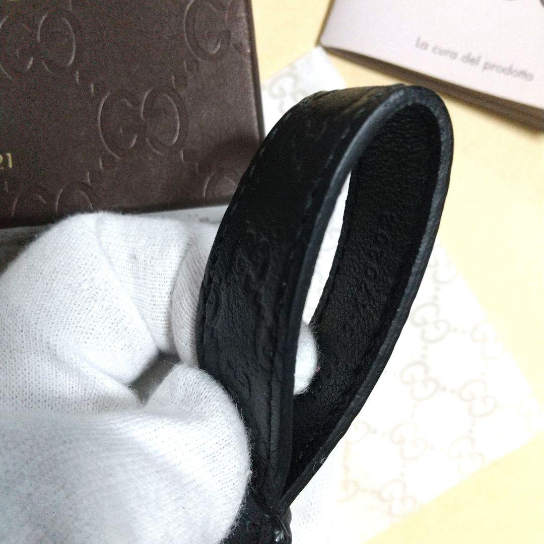 美品 GUCCI グッチ 199919-479292 レザーキーホルダー