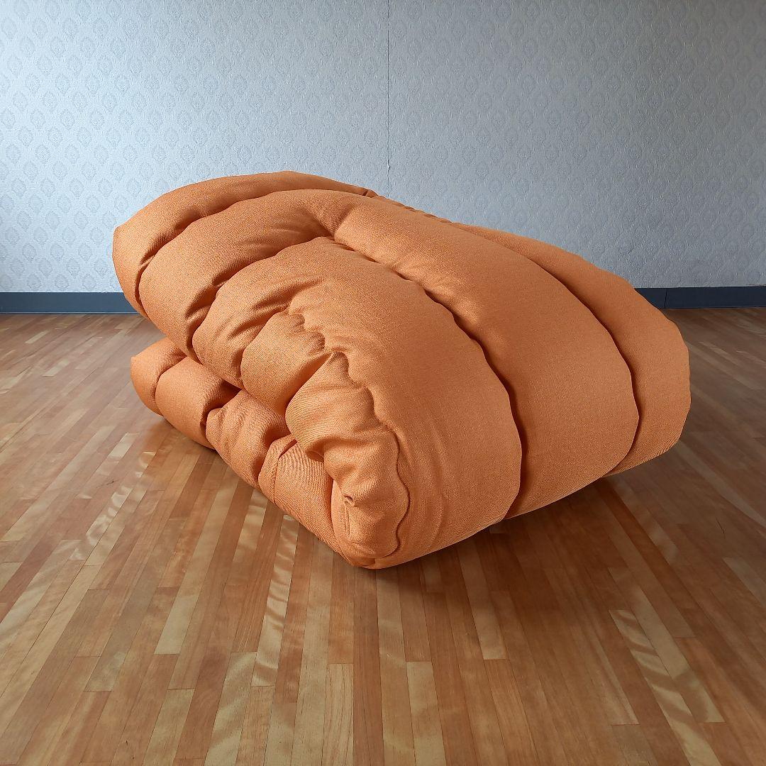 超撥水加工 厚手 厚掛け こたつ布団 大判長方形 オレンジ 清潔 安心 日本製②