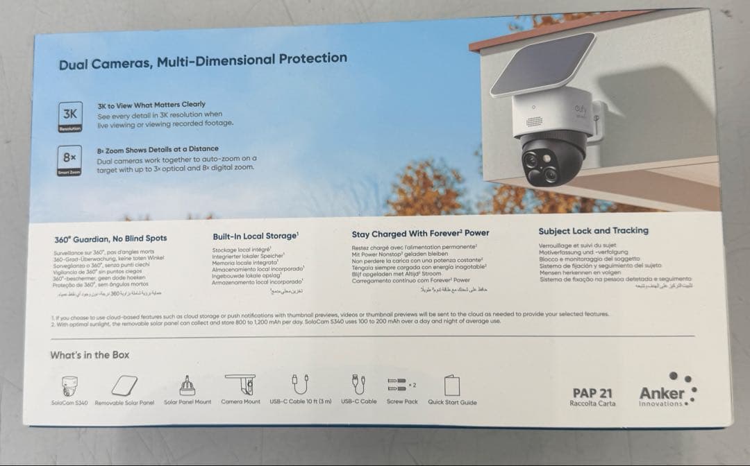 eufy Security SoloCam S340 防犯カメラAnker