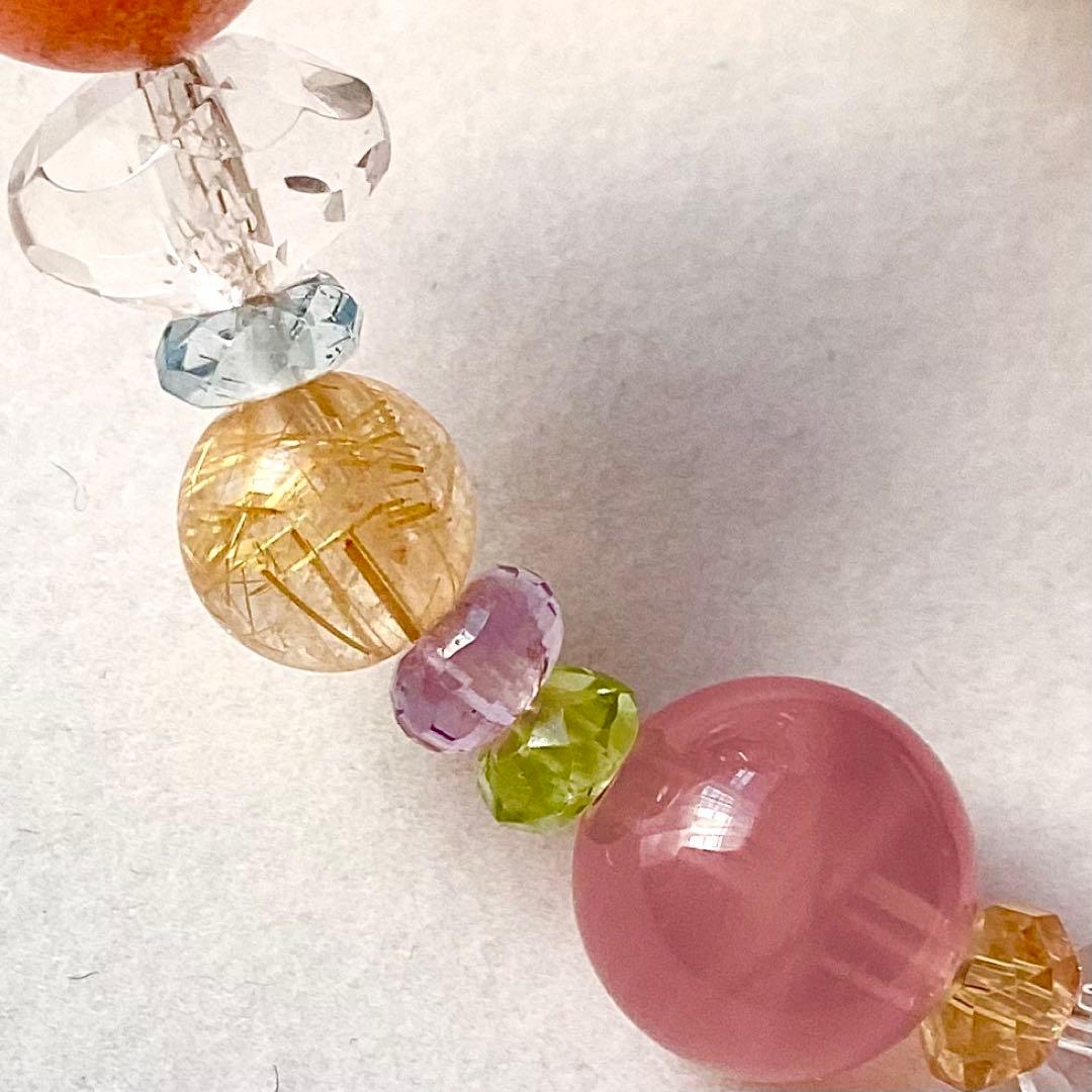 にゃんたま* ★ブレスレット ストロベリークォーツ ♪ 388