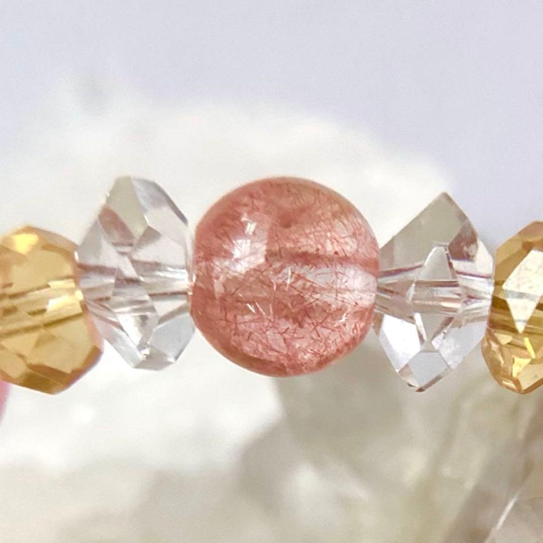 にゃんたま* ★ブレスレット ストロベリークォーツ ♪ 388