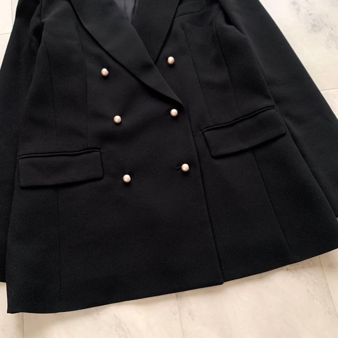 美品♡近年♡グレースクラス パールボタン 黒 テーラード ジャケット 36