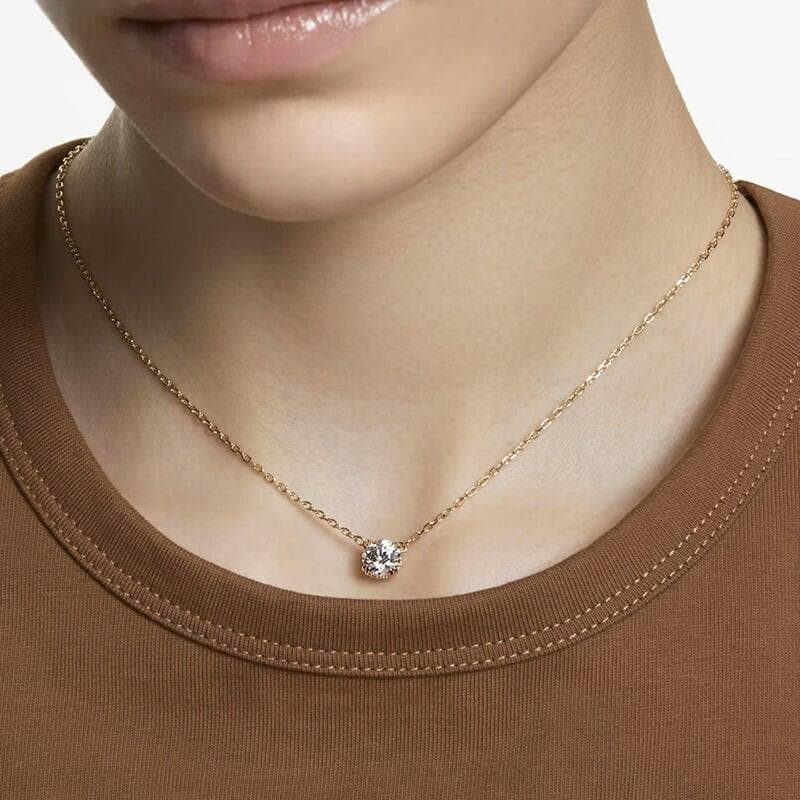 スワロフスキー SWAROVSKI 一粒ネックレス ボックス 保証書付き