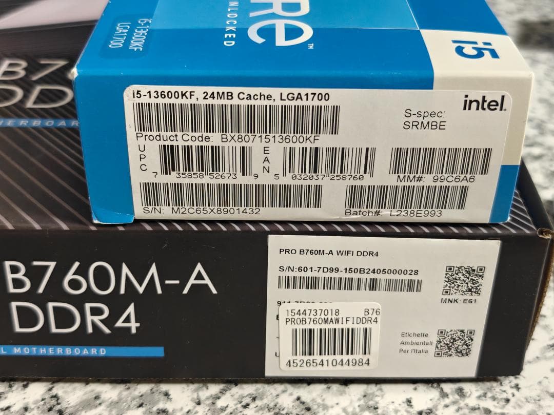 CPU MSI PRO B760M-A WIFI DDR4+i5-13600KF