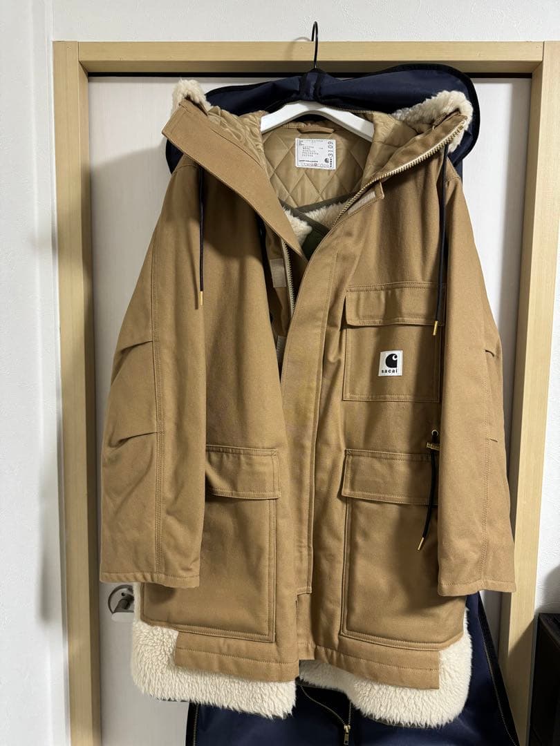 Carhartt ベージュ モッズコート サイズ1 シベリアン sacai
