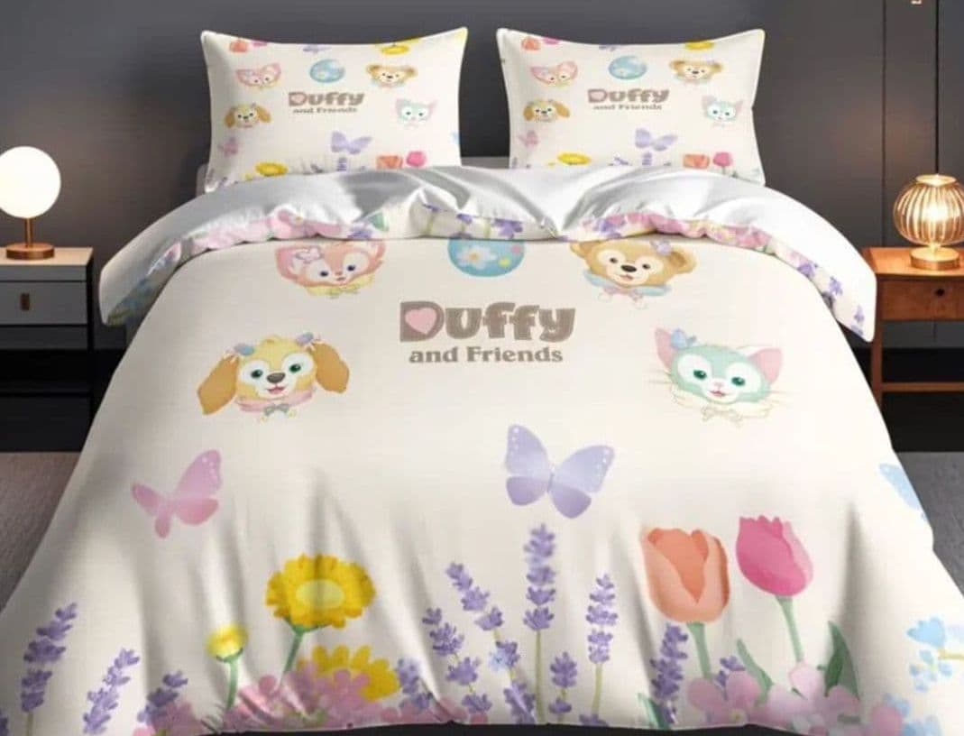 モンキー！ダッフィー　フレンズ　掛け布団カバーと枕カバーセミダブル