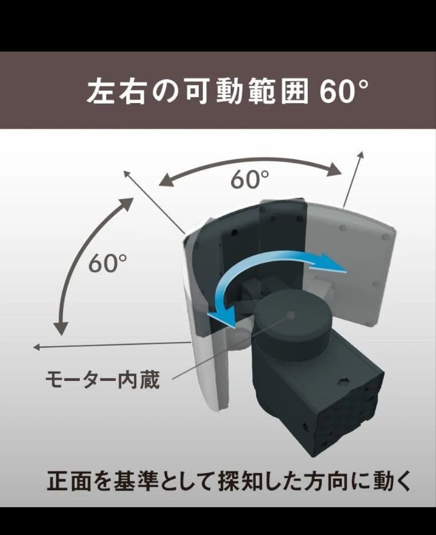ムサシ 防犯カメラ 追尾式 C-AC1020TA 人感センサー