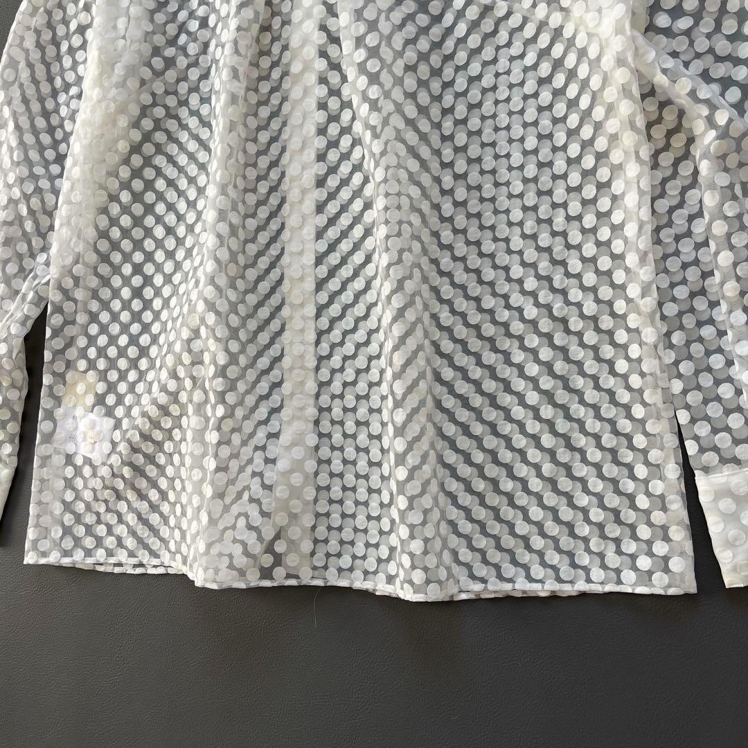 未使用✨25SS GRACE CONTINENTALドットオパールタイ付ブラウス