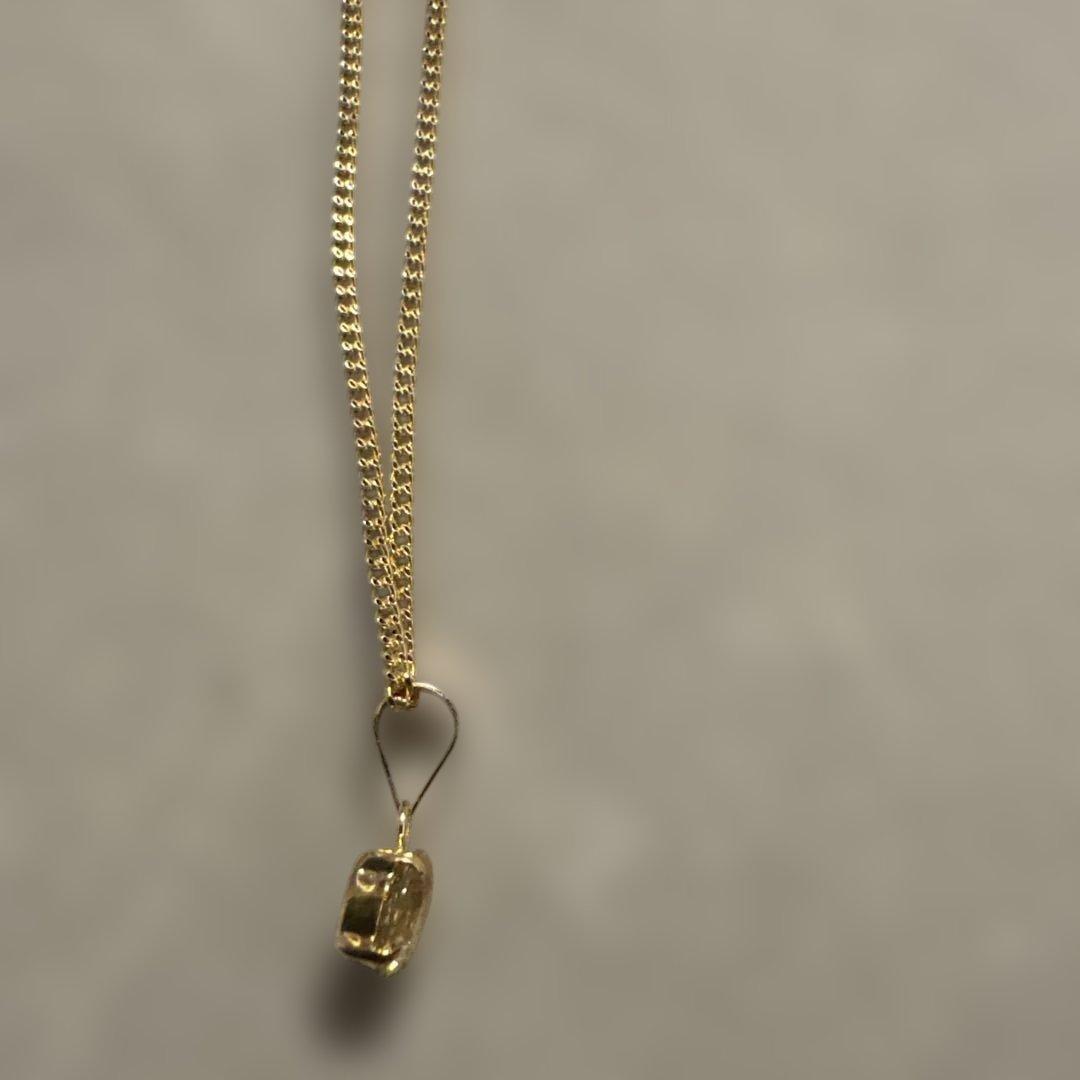 イエローアパタイト　k18 0.50ct 刻印ネックレストップ