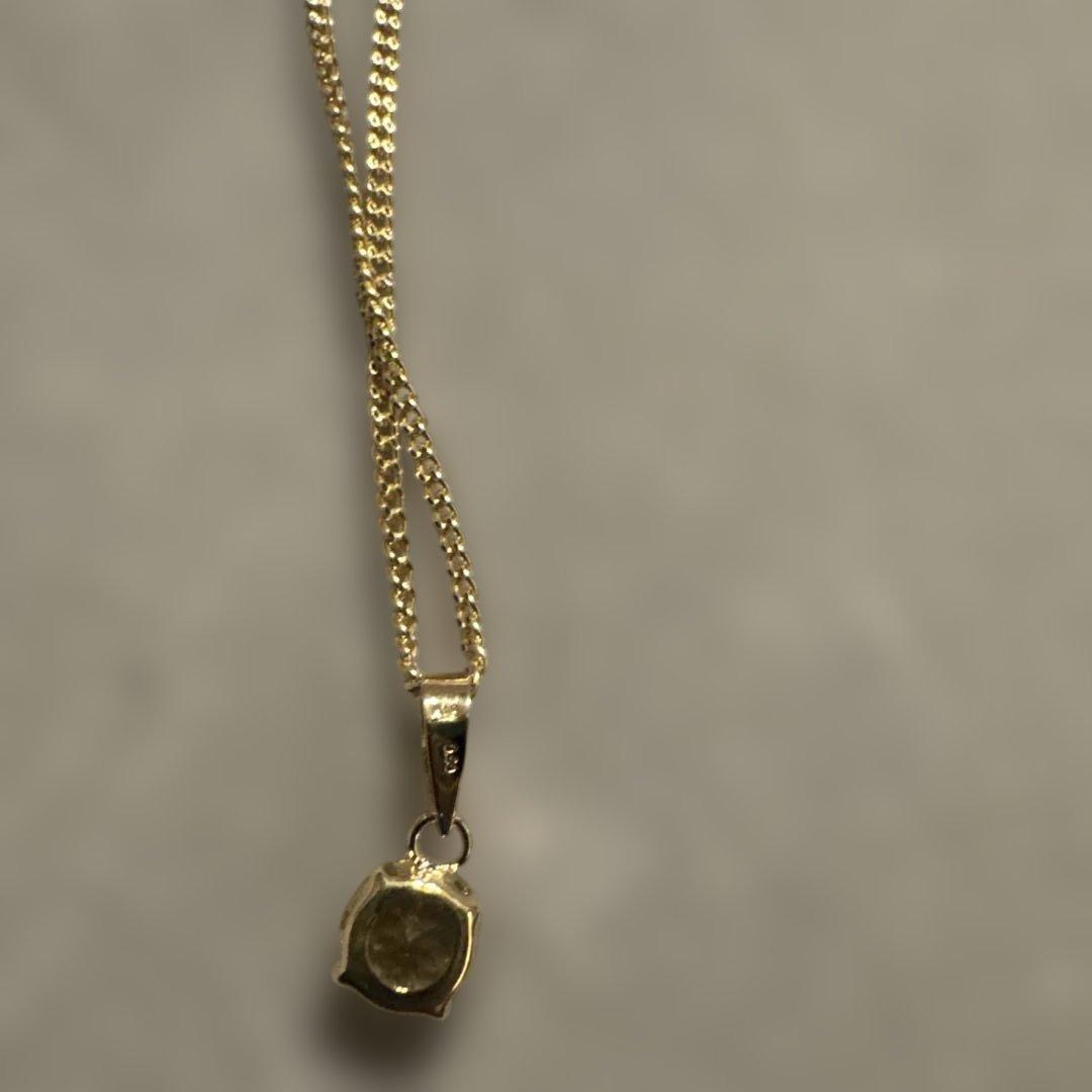 イエローアパタイト　k18 0.50ct 刻印ネックレストップ