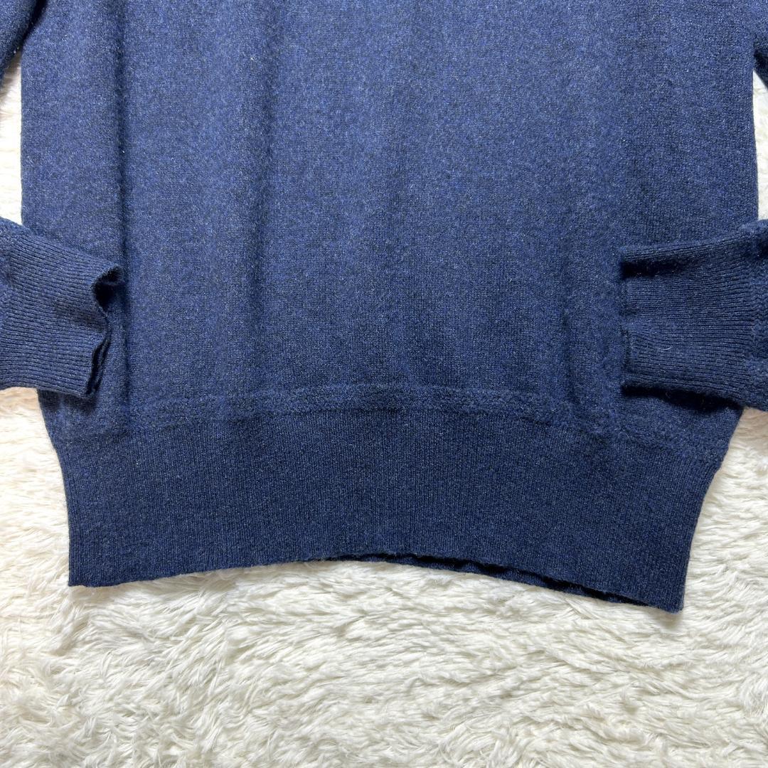 美品✨RRL ニット カシミヤ100 クルーネック ネイビー M ラルフローレン