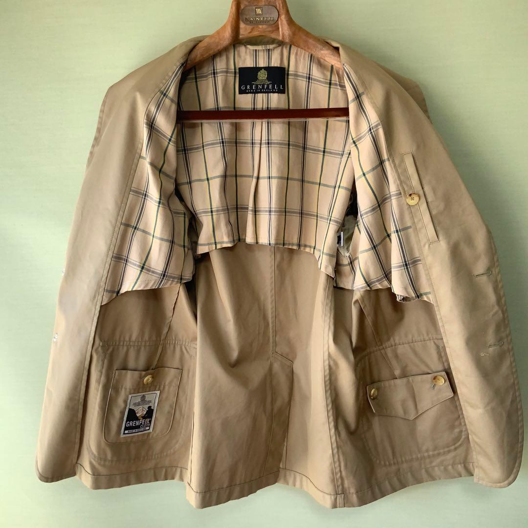極美品 英国製グレンフェル Grenfell ジャケット 40 カーキ 黒タグ