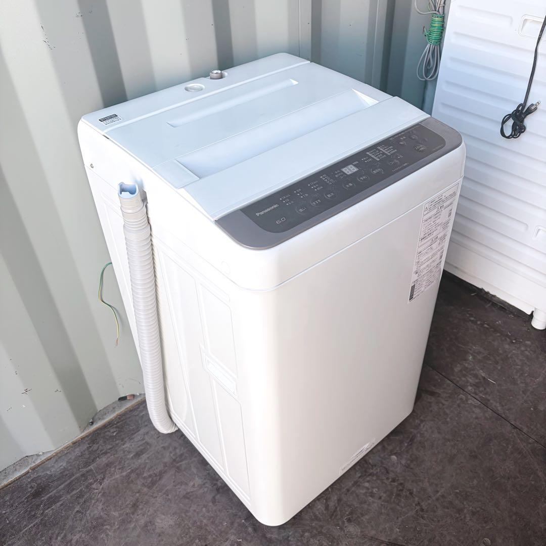108運搬取付無料！ニュアンスブラウン純正Panasonic洗濯機！完動超美品！