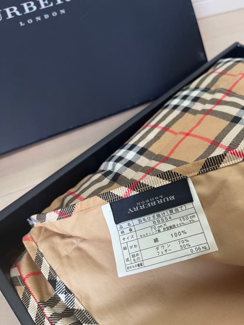 バーバリー ノバチェックハーフブランケット 膝掛け