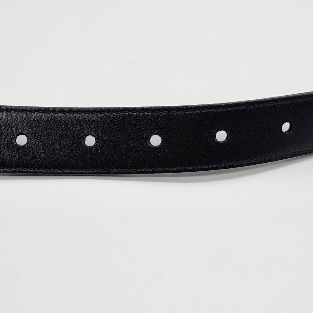 【 極美品 】 プラダ　サフィアーノレザー　ベルト　ハートチャーム　ブラック