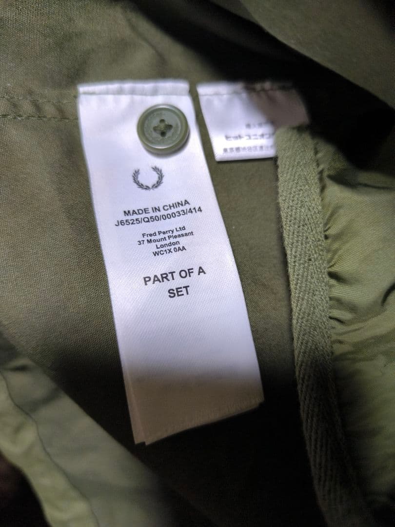 美品 フレッドペリー モッズコート j6525 Fur Lined