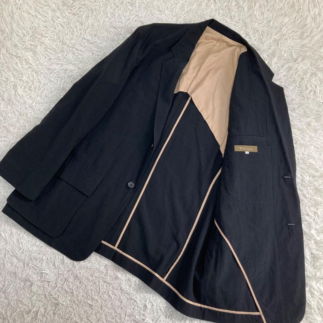 16046✨美品✨ワイズフォーメン ジャケット 茶タグ 黒 ブラック M