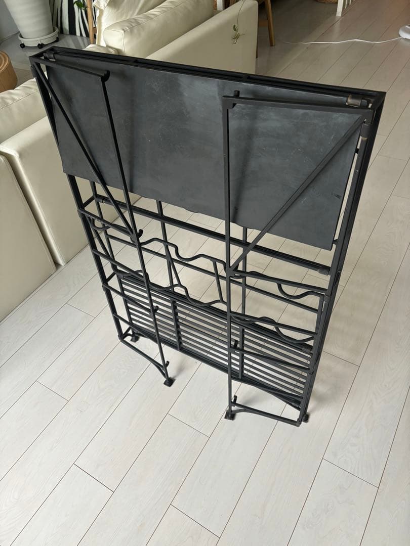 引取歓迎　ワインセラー　ワインラック　黒アイアン　鉄　ビンテージ