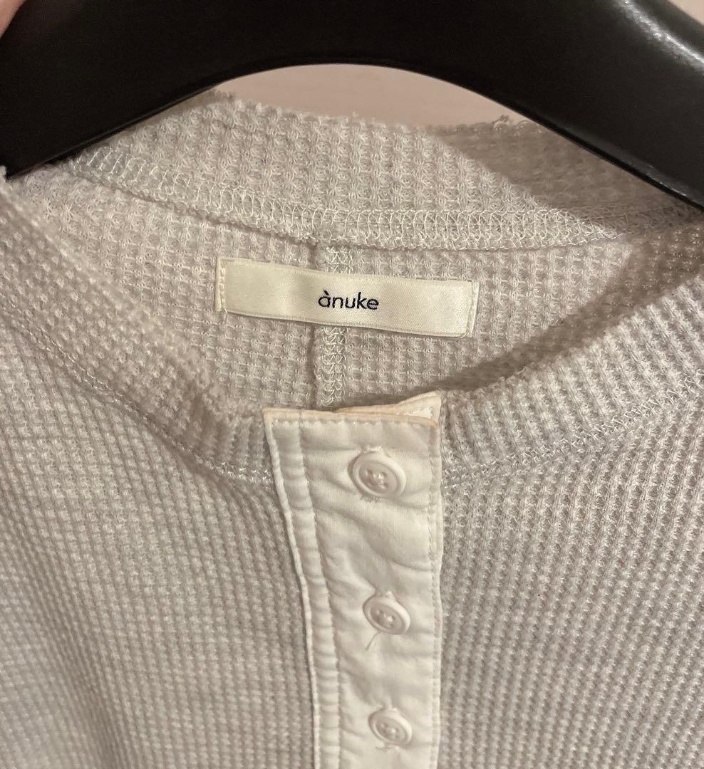 トップス anuke Waffle Henley Tops OML