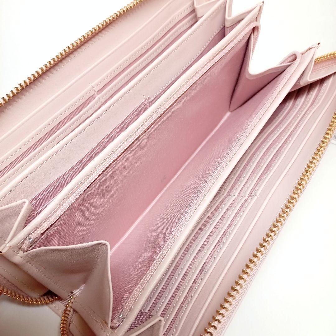 新品 ランバンオンブルー 長財布 ラウンドファスナー リュクサンブール ピンク