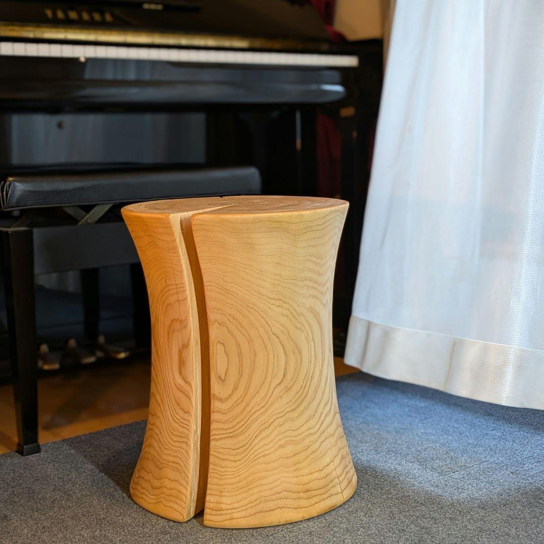 坂尻　　檜　大型　切り株　丸太　椅子　スツール　テーブル　高さ約45㎝