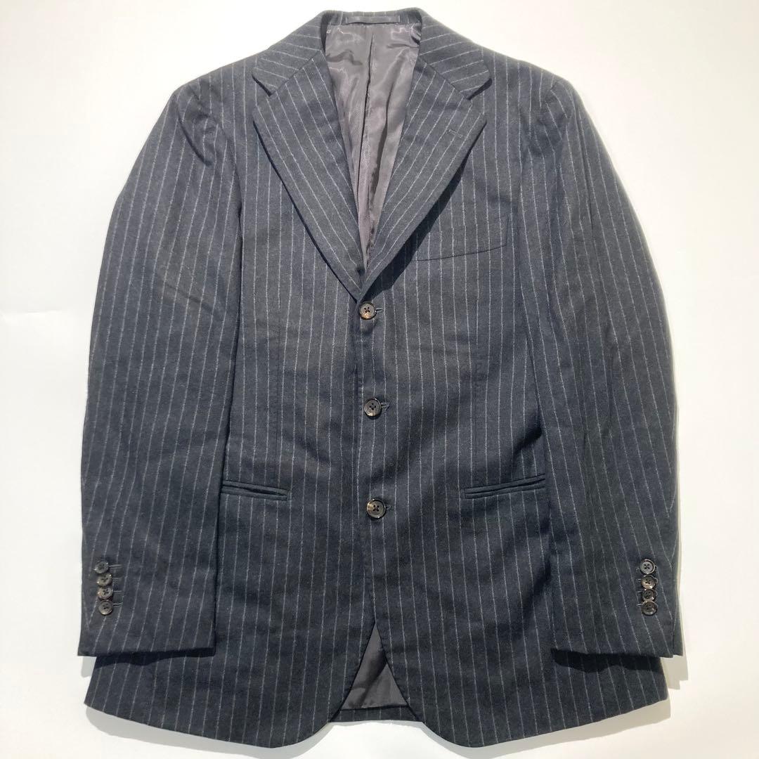 【極美品】RING JACKET MEISTER スーツ グレー ストライプ S