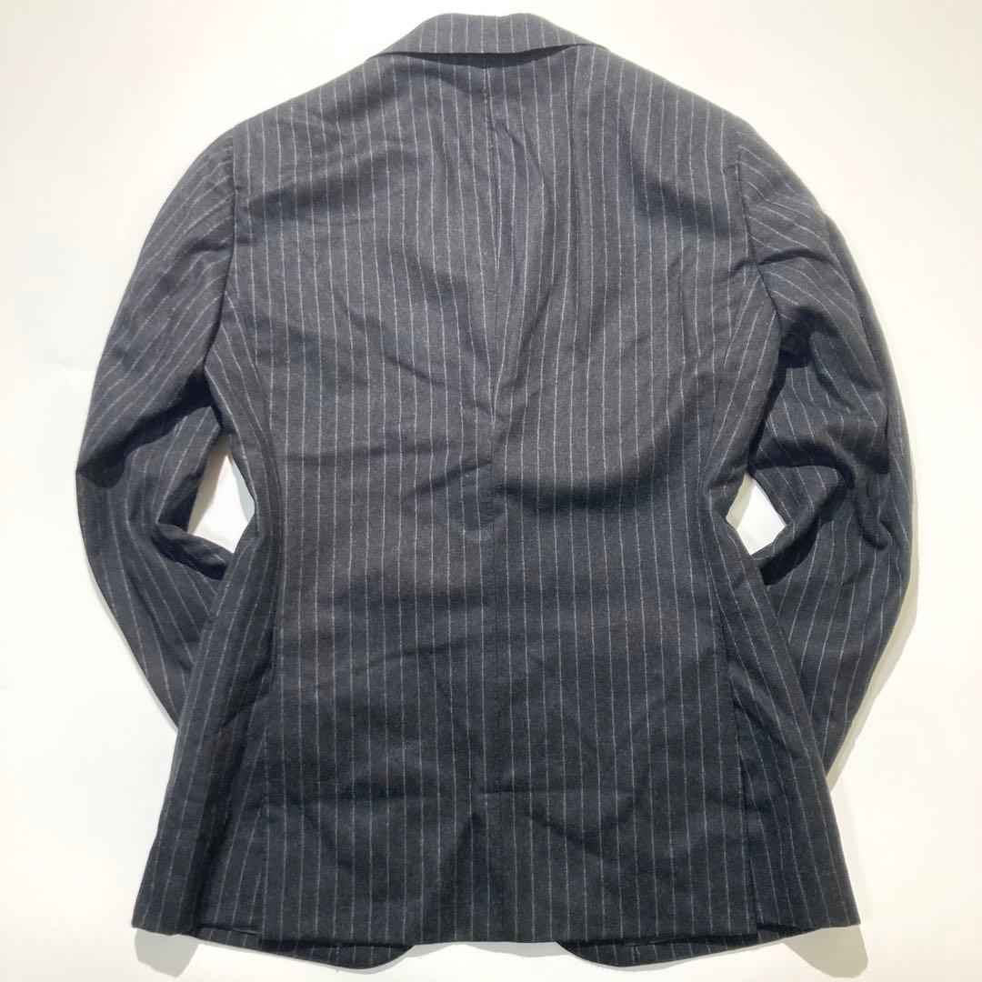 【極美品】RING JACKET MEISTER スーツ グレー ストライプ S