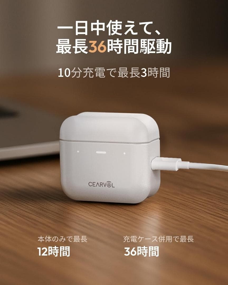 集音器 Cearvol イヤホン型 両耳用 ノイズキャンセル 高音質