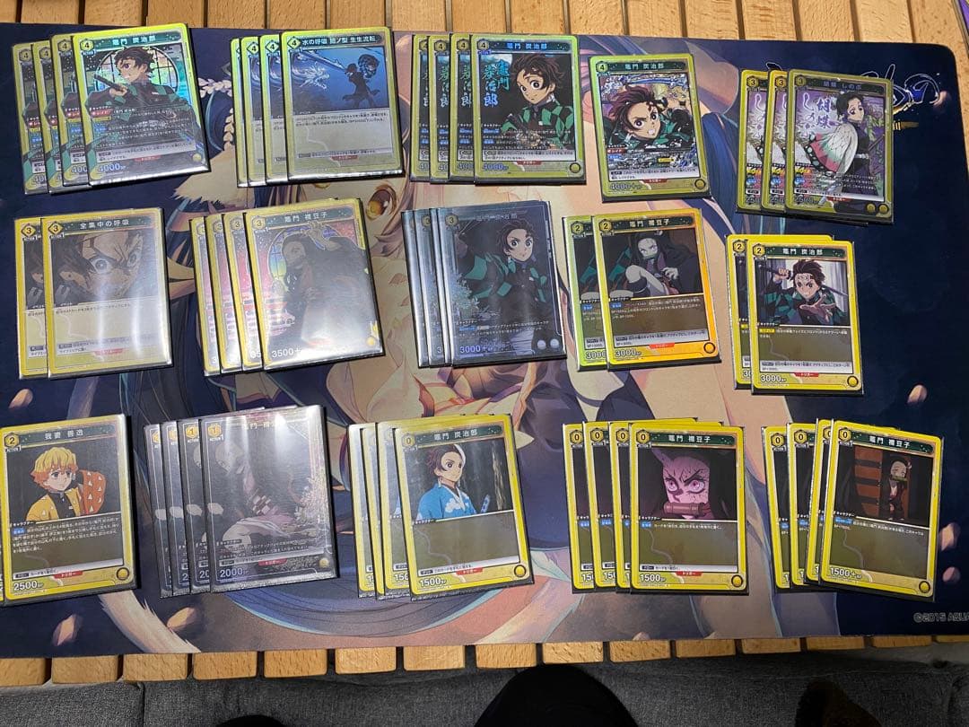 ユニオンアリーナ　鬼滅の刃　黄色　炭治郎　デッキセット　調整パーツ付き