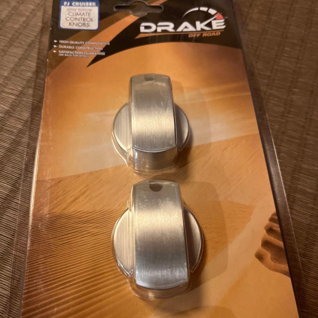 FJクルーザー　ドレイクオフロード　エアコンノブ パッケージ付き　アルミ製
