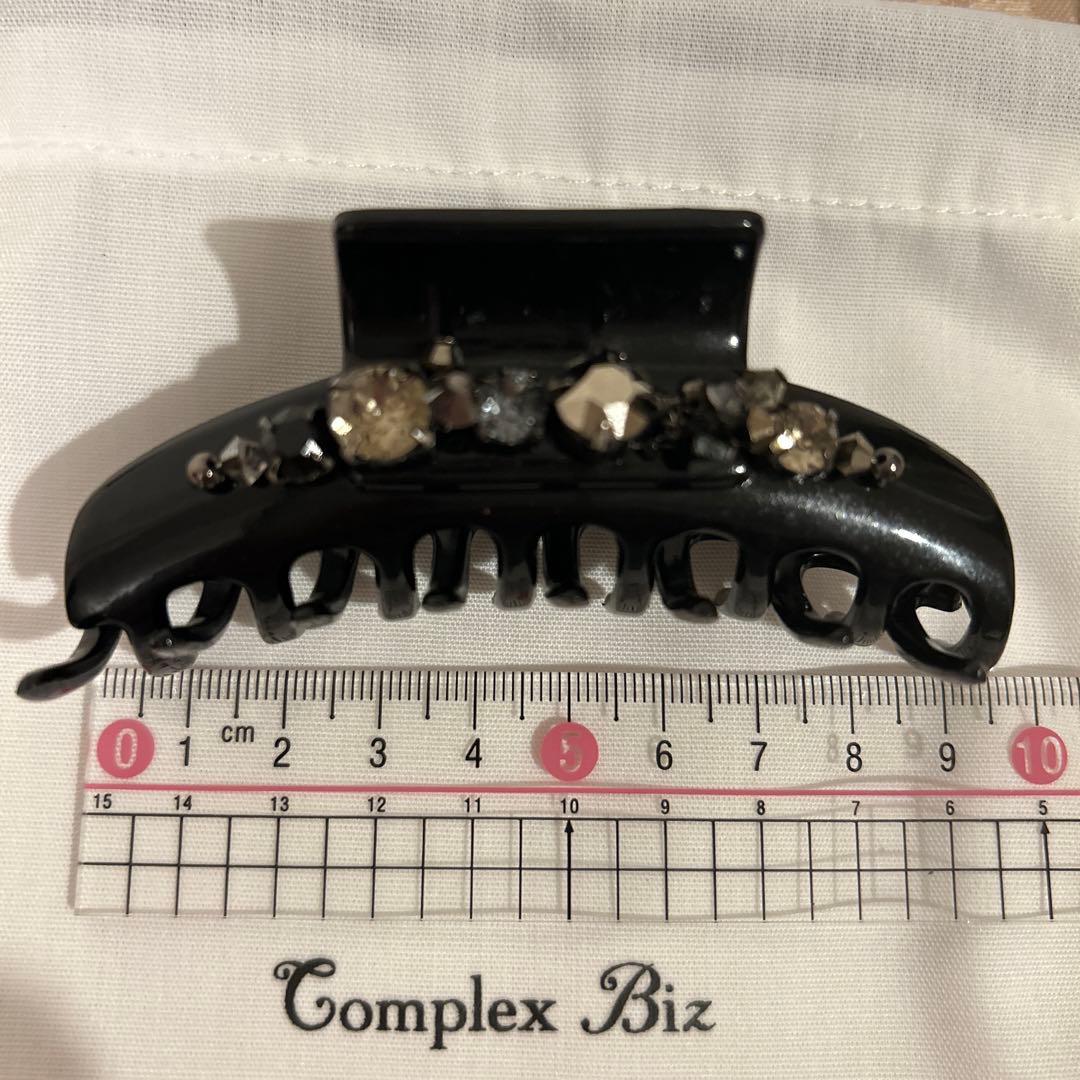 Complex Biz ストーン付き黒ヘアクリップ