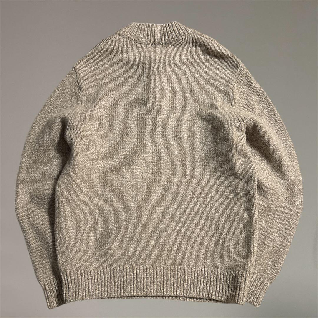 極美品 00s L.L.Bean ラムウール ヘンリーネック ニット セーター